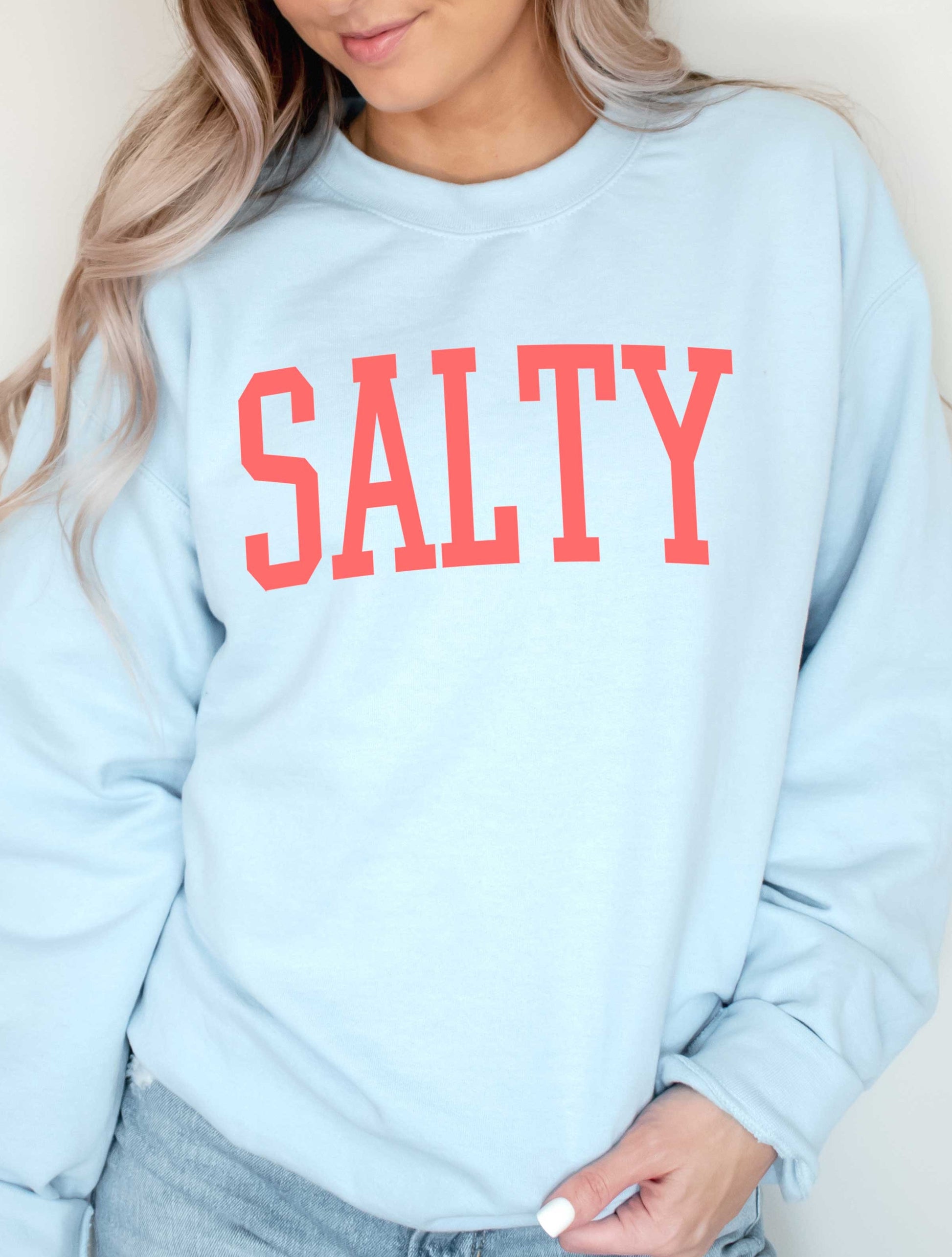 Salty sweatshirt in the color light blue