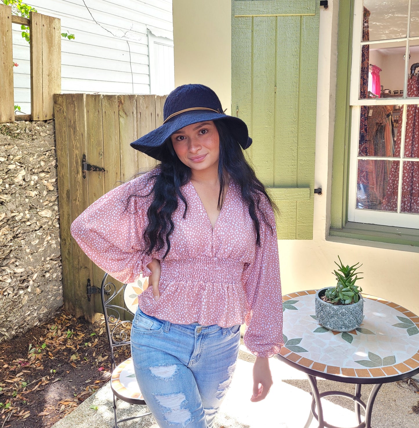 Just Peachy Peplum Top