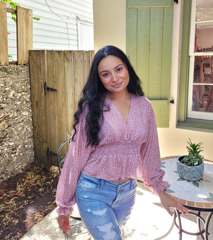 Just Peachy Peplum Top